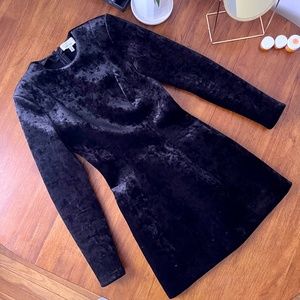 & Other Stories black velvet long sleeve party dress, 4